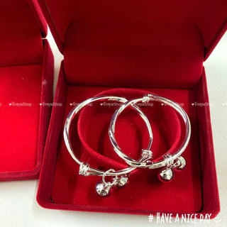 *พร้อมส่ง* (แพ็คละ1คู่) กำไลข้อเท้าเด็กสีเงิน#ลายเกลียว กำไลกระพรวนเงิน กำไลกระดิ่ง เงิน925 เกรดดี ปลอดภัยกับผิวเด็กอ่อน