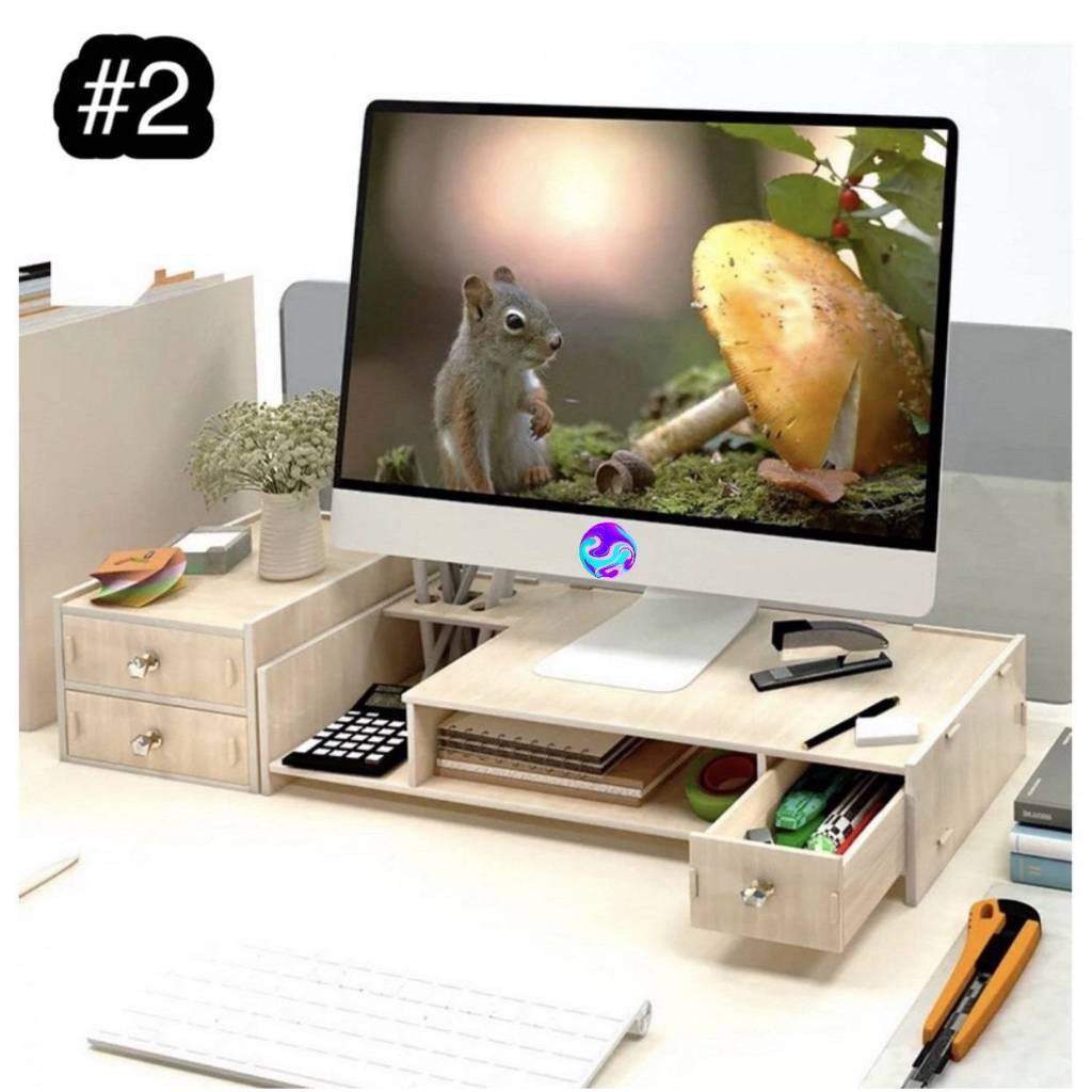 【ส่งไว24ชม+ทีมดูแลหลังการขาย.】Hommy ( มีหลายแบบนะจ๊ะ ... ) DIY Box ชั้นวางจอคอม และกล่องเก็บของอเนกประสงค์ V #457
