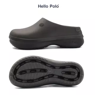 Hello Polo รองเท้าแตะแบบสวม รองเท้าคัทชูพยาบาล พื้นนิ่ม EVA สีขาว HP8009 เหมาะกับผู้หญิงและผู้ชาย