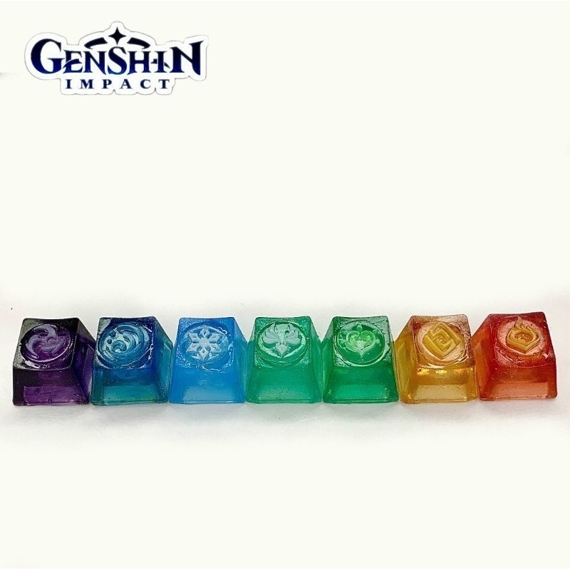✨️คีย์แคปเกนชิน Keycaps genshin impact!! (ถ่ายจากสินค้าจริง)คีย์บอร์ดเกมมิ่ง แต่งคอม แต่งคีย์บอร์ด คีย์แคปเรซิ่น