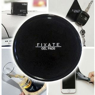 แผ่นเจลกาว สีดำ Fixate Gel Pad 8x8 ซม.กันลื่น ติดมือถือ ติดฝ…