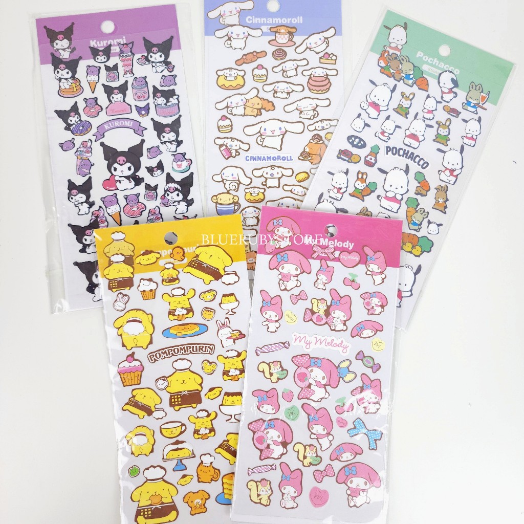 พร้อมส่ง💕 สติกเกอร์ ลายการ์ตูน น่ารัก ของตกแต่งสมุด (1 แผ่น)