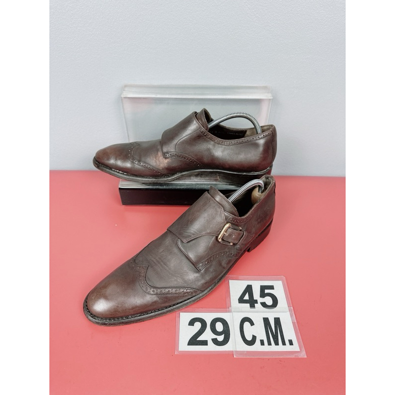 รองเท้าหนังแท้ Bally Sz.11us45eu29cm Made in Switzerland สีน้ำตาล พื้นหนัง สภาพสวยมาก ไม่ขาดซ่อม