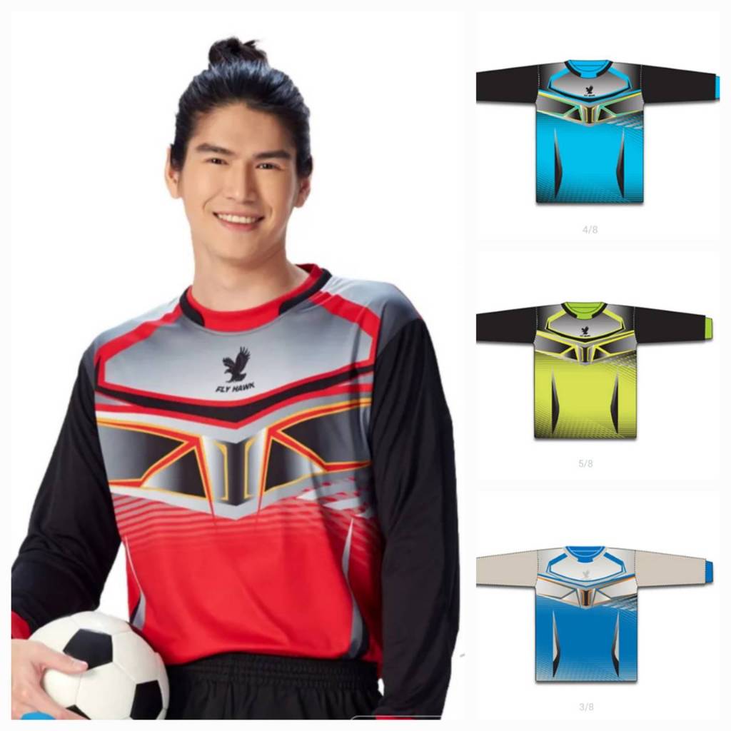 **โล๊ะสต๊อก*** FLYHWAK  A925 เสื้อกีฬาแขนยาว เสื้อบอล  ผ้าไมโคร พิมพ์ลาย ผ้านิ่มใส่สบาย