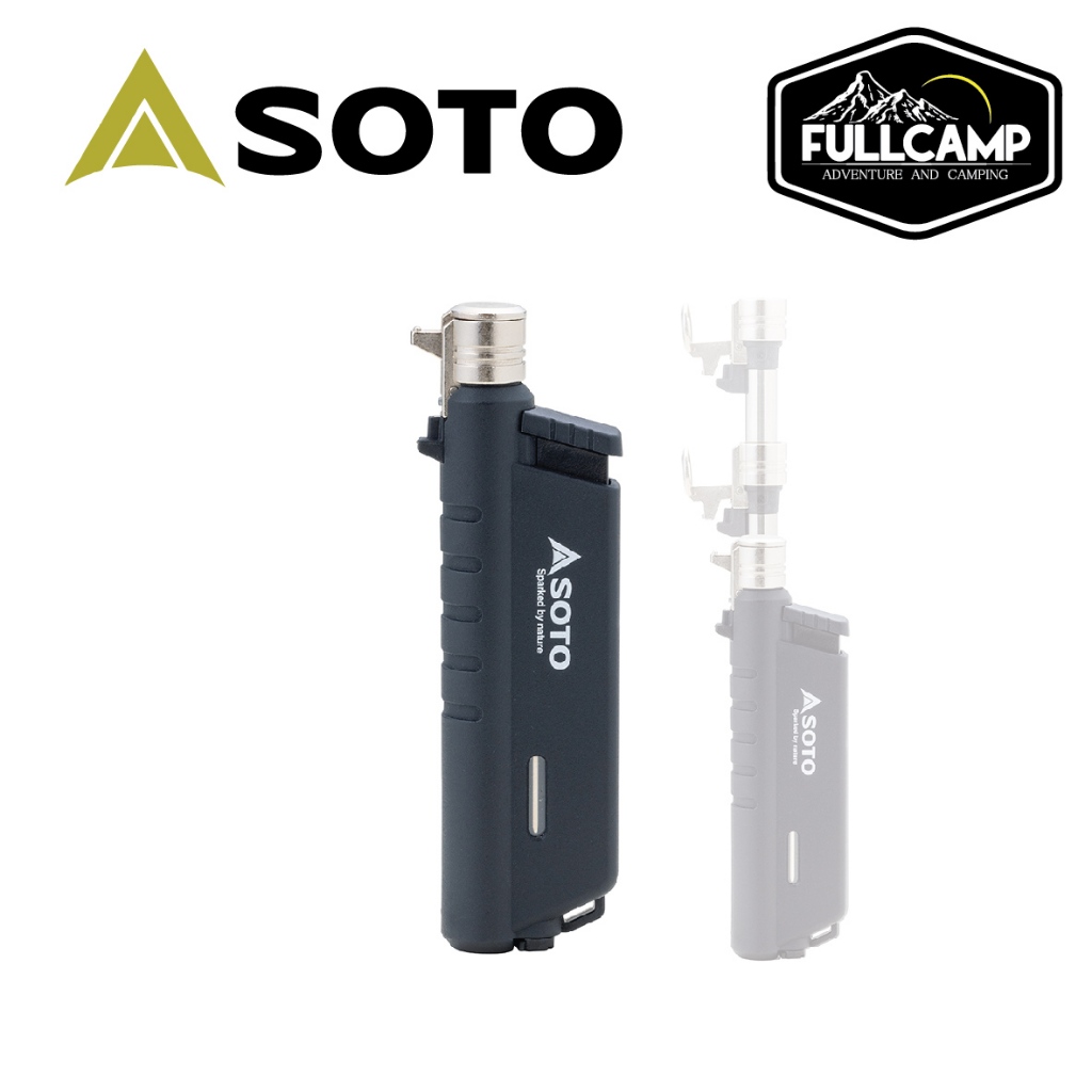 Soto Pocket Torch Extended (Black) ไฟฟู่หัวยืด (ไฟแช็คไม่มีเชื้อเพลิงภายใน)
