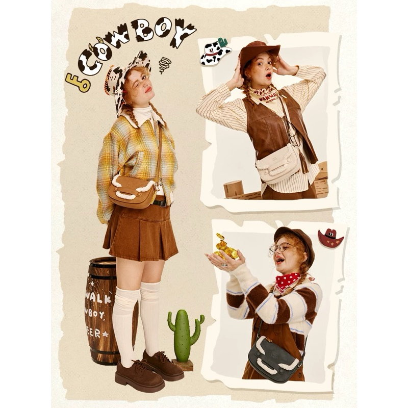 กระเป๋าสะพายข้าง Vanwalk cowboy fluffy🌵🐄แท้💯| Vanwalk bags