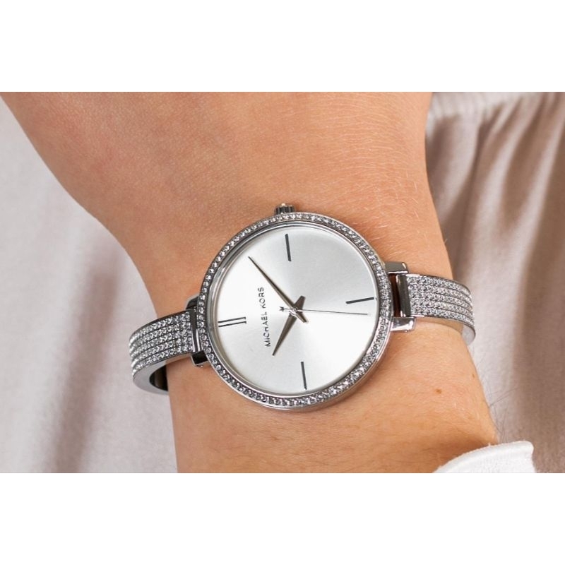 นาฬิกา MK มือสอง ของแท้ MICHAEL KORS MK3783 Quartz Watch สี Silver ขนาดหน้าปัด 36mm