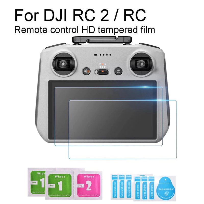 STARTRC 2pcs/pack HD Tempered Glass Screen Protector Film for รีโมท DJI RC /RC 2 Series