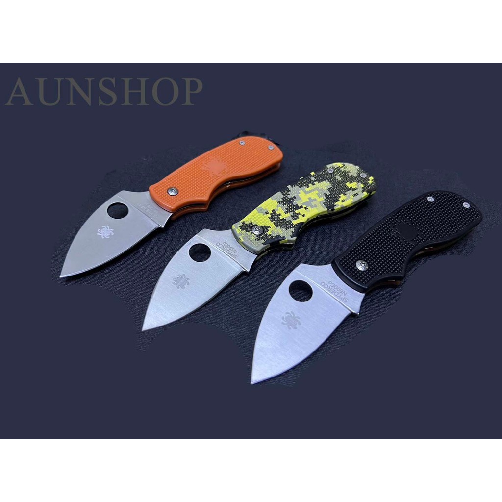 P169  มีดพับN690 แบบพกพา มีดพับเล็กSpyderco สินค้าพร้อมส่ง