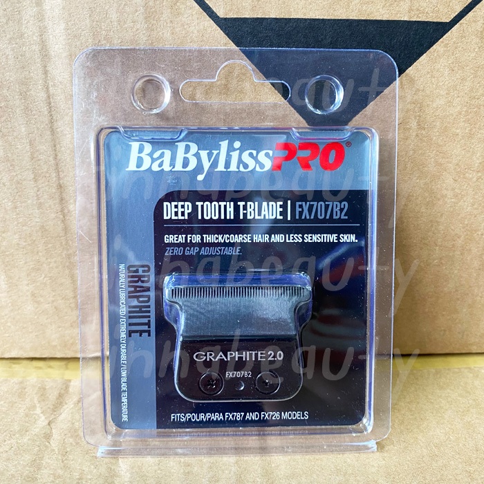ใบมีดBaBylissPRO® Deep Tooth T-BLADE กราไฟต์สีดำ (#FX707B2) สำหรับTrimmer