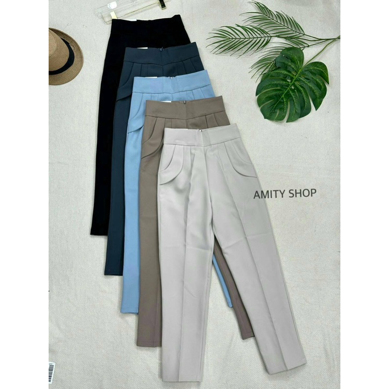 กางเกงป้าย Amity shop 10 ส่วนผ้าไปเป้