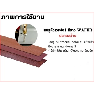 (ถุงละ 100 ตัว)ปลายสว่านหัวเวเฟอร์ wafer ชุบขาว
