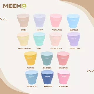 MEEM ถ้วยใส่ขนมกันหกซิลิโคน แบบพับได้ พร้อมฝาปิด ถ้วยขนมเด็ก Snack catcher (Colorful Series)