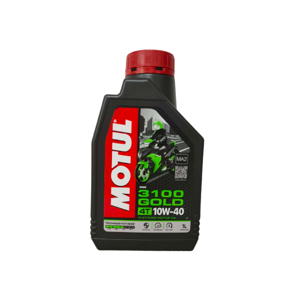 น้ำมันเครื่อง MOTUL 3100 GOLD 10W-40 1ลิตร สำหรับรถจักรยานยนต์ 4 จังหวะทุกประเภท