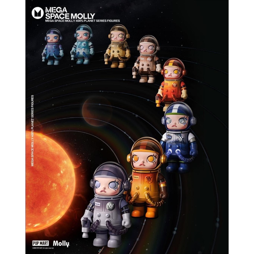 [พร้อมส่งจากไทย] POP MART MEGA SPACE Molly 400% planet ทั้งของใหม่และเลือกตัว