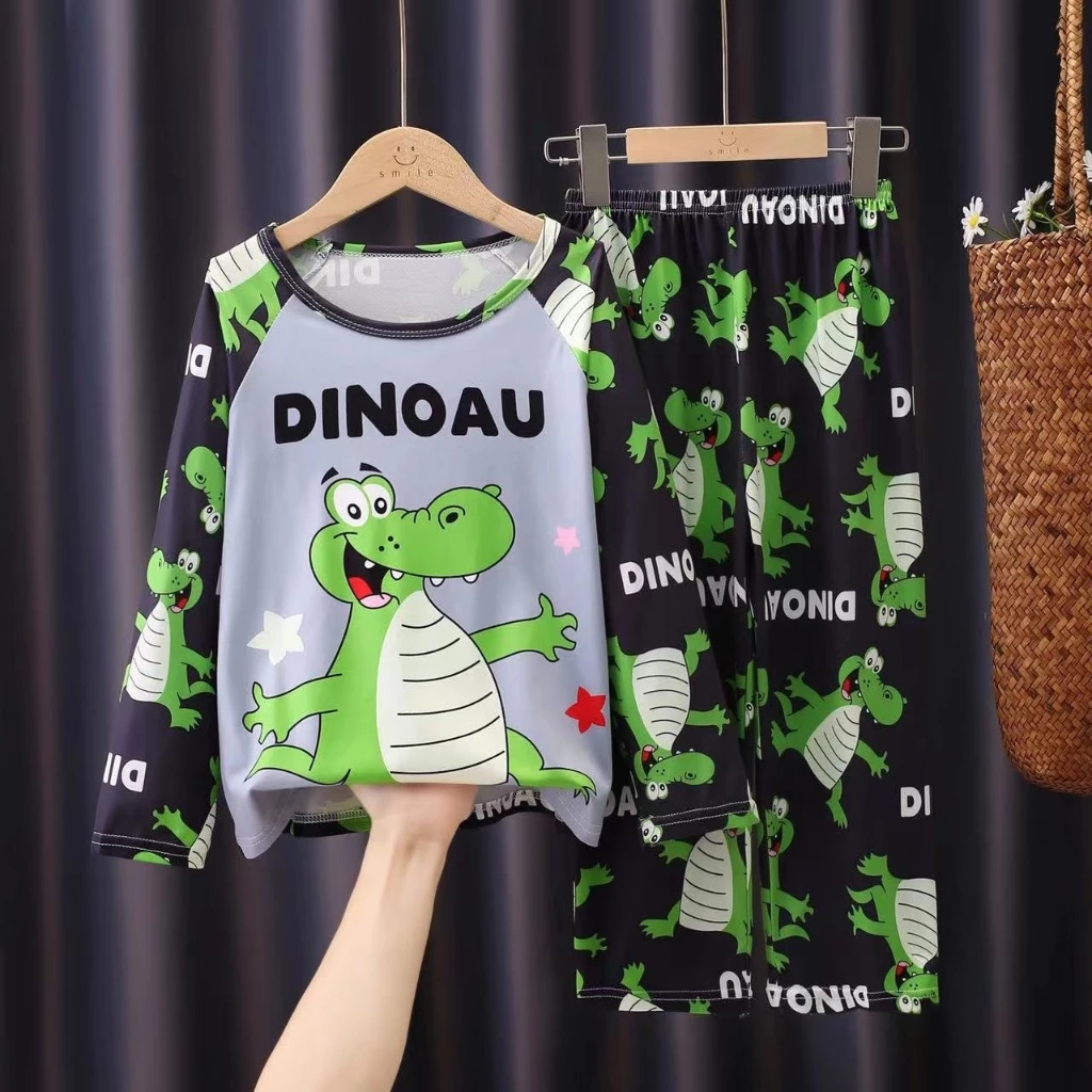 ชุดนอนเด็กเซตแขนยาวขายาว ลายน่ารักสีสันสดใส นื้อผ้านุ่มใส่สบาย thumbnail 4