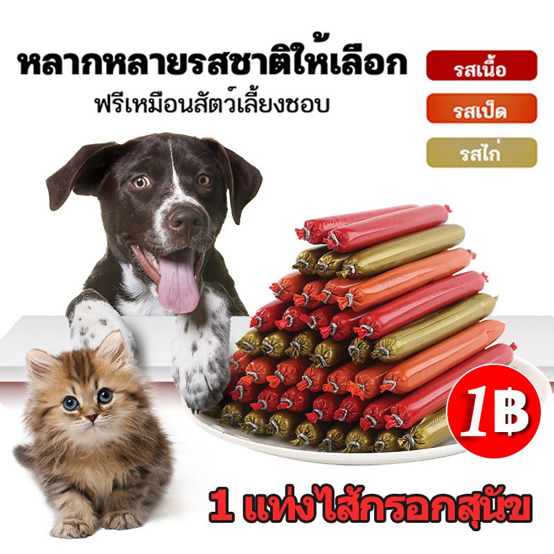 ไส้กรอกสุนัข ขนมสุนัข อาหารสุนัข ไส้กรอกแฮมสุนัขอาหารหมา อาหารแมว ขนมแมวไส้กรอกแฮมสุนัขอาหารหมา