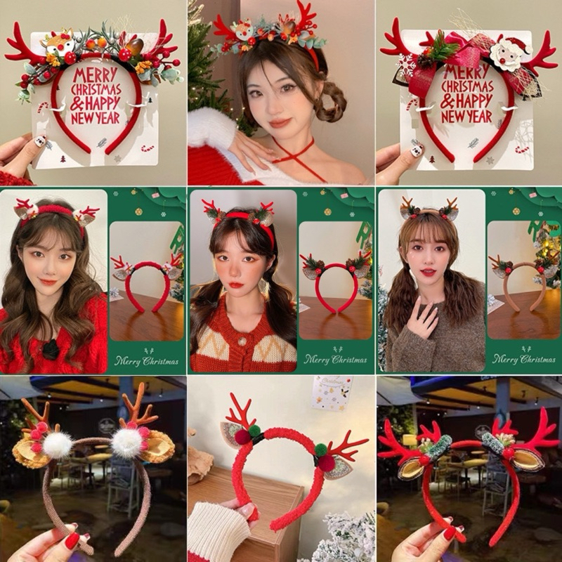 พร้อมส่ง คาดผมคริสต์มาสผู้ใหญ่ เขากวาง ปีใหม่