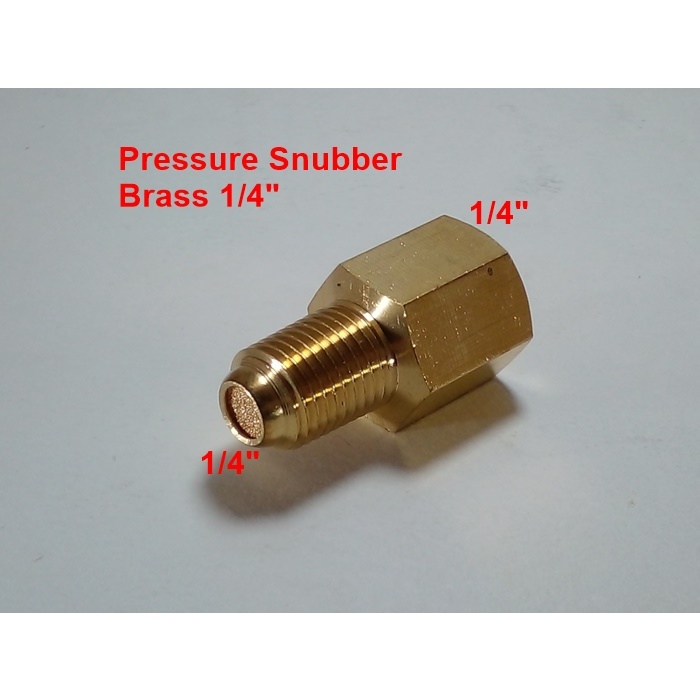 Pressure Snubber ทองเหลือง 1/4" สต็อกในไทย เปิดใบกำกับภาษีได้