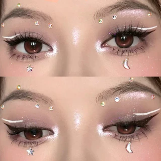 เพชรติดหน้า เพชรแต่งหน้า ติดผม มีกาวในตัว สติ๊กเกอร์ติดหน้า แต่งหน้าเจ้าสาว เพชรติดตา ไข่มุก ดาว หัวใจ ผีเสื้อ