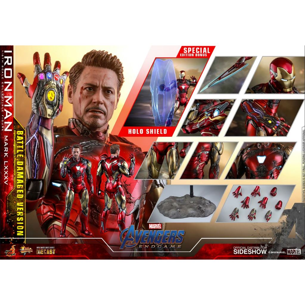 Hot Toys MMS543 D33 Avengers: Endgame 1/6 Iron Man Mark LXXXV (Battle Damaged Version) Special Edition