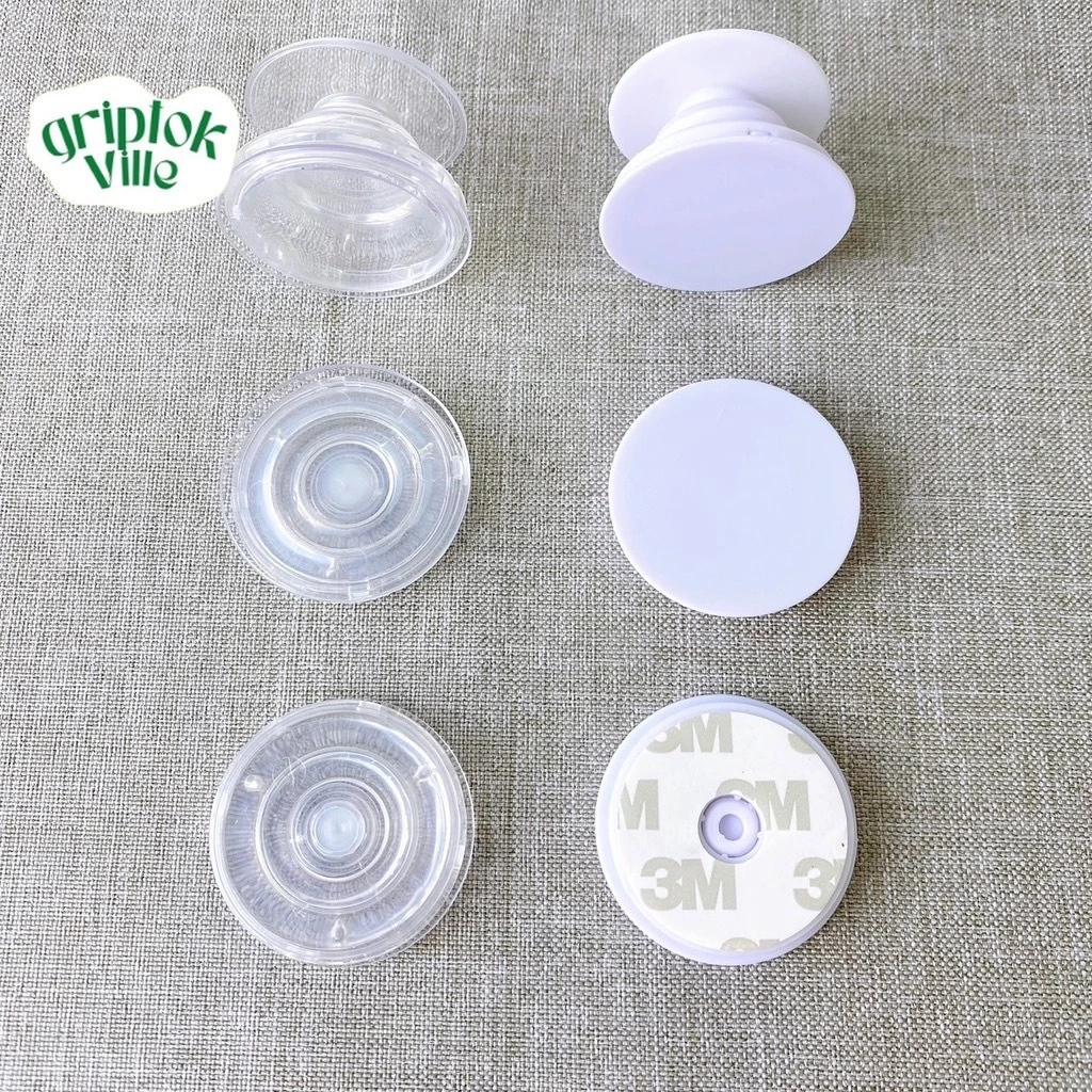 Griptok เปล่า แบบใส พร้อมกาว Nano Gel ในตัว / แบบขาว พร้อมกาว PE Form ในตัว