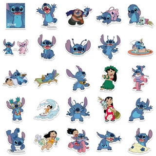 ✨พร้อมส่ง✨การ์ตูน สติช Stitch sticker สติกเกอร์กันน้ำรูปแบบที่แตกต่างกัน สเก็ตบอร์ด 50 ชิ้น