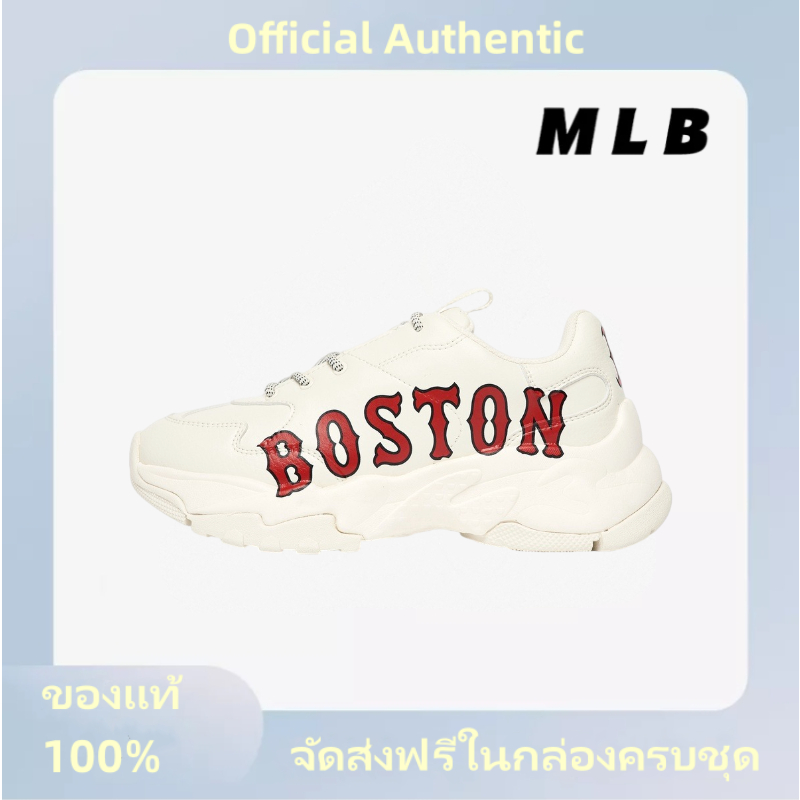 【official】MLB รองเท้าผ้าใบ BIG BALL CHUNKY P SNEAKER 32SHC2012 43I BOSTON RED SOX IVORY(BigBall Chunky) Casual Shoes