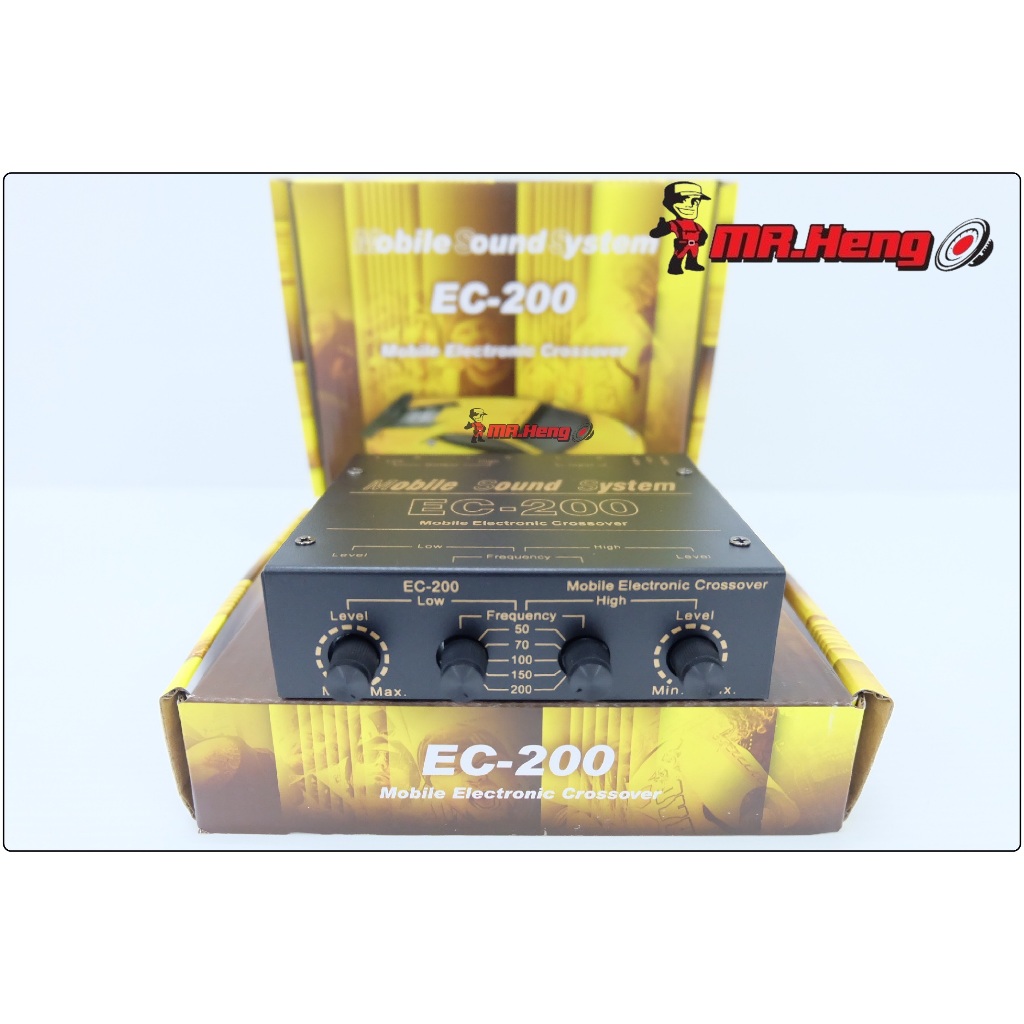 ปรีคลอส แอมป์รถยนต์ คลอส EC-200 เข้า 1 ออก2 HI Low เบสหนักแน่นขึ้น คลอสปรับเสียง คอลสEQ