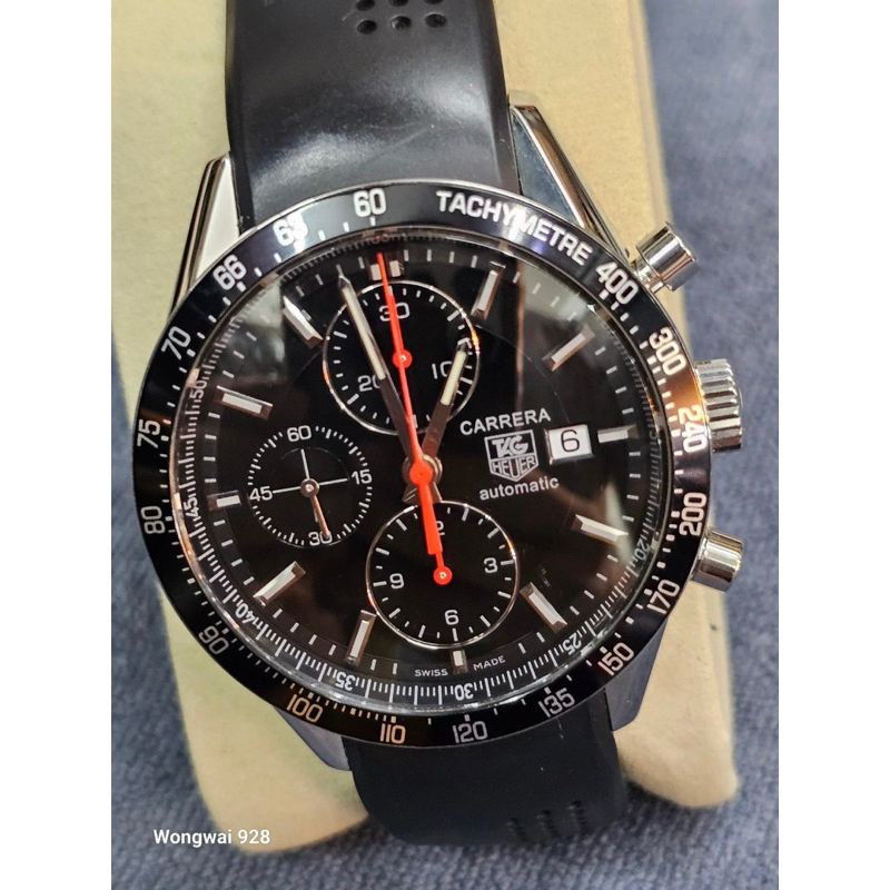 TAG HEUER CARRERA 41mm CAV2014 CALIBRE 16 RECENT RUBBER BAND SWISS CHRONO