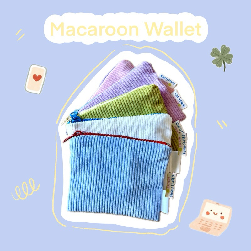 Macaroon Wallet กระเป๋าสตางค์ผ้าลูกฟูก
