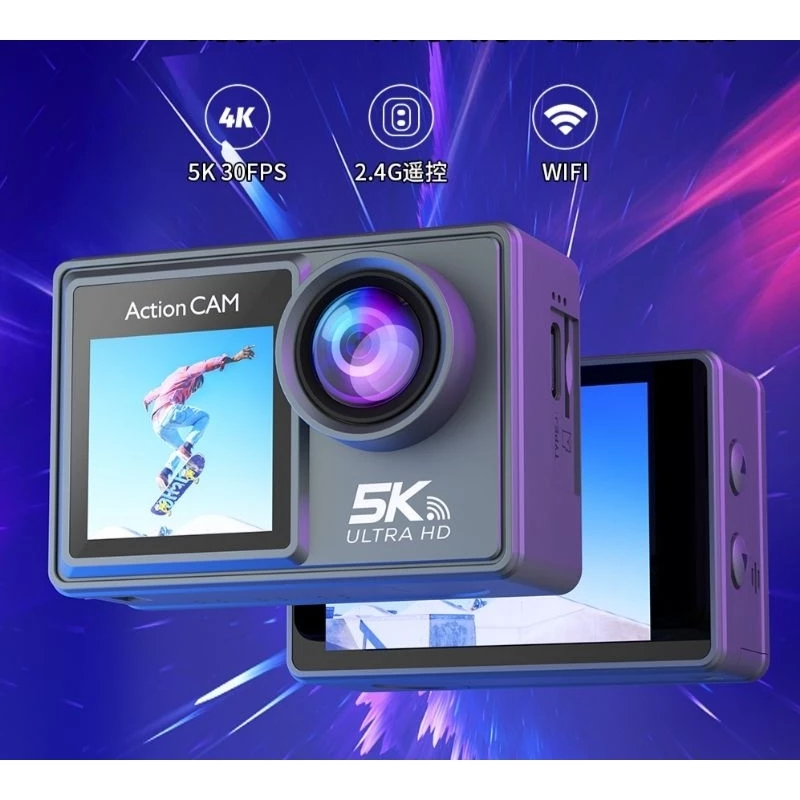 Action Camera 5K WiFi กล้องติดมอเตอร์ไซค์ กล้องติดหมวก กล้องถ่ายใต้น้ำ thumbnail 6