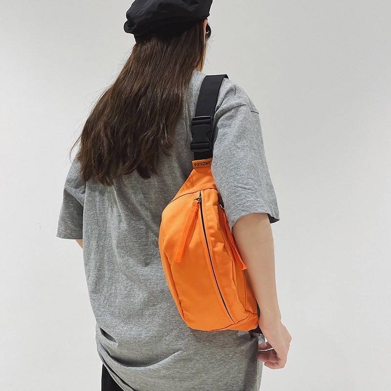 B-807 พร้อมส่ง กระเป๋าคาดอก คาดเอว ผ้าไนล่อน กันน้ำกันฝน สีพื้น แฟชั่น สไตล์เกาหลี สำหรับผู้ชายและผู้หญิง