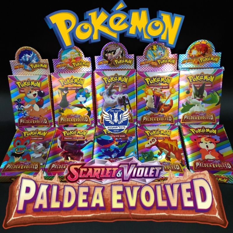 การ์ดโปเกมอน (Pokemon) รุ่นใหม่ Scarlet & Violet Paldea Evolved มี Foilทุกกล่อง กล่องละ 20 บาท มีประมาณ 25-35 ใบ