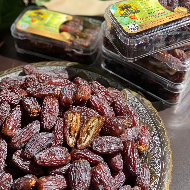 อินทผาลัมเมดจูล (Medjool Dates) 500g.By ฟารีดาเนเจอรัลฟรุ๊ตส์