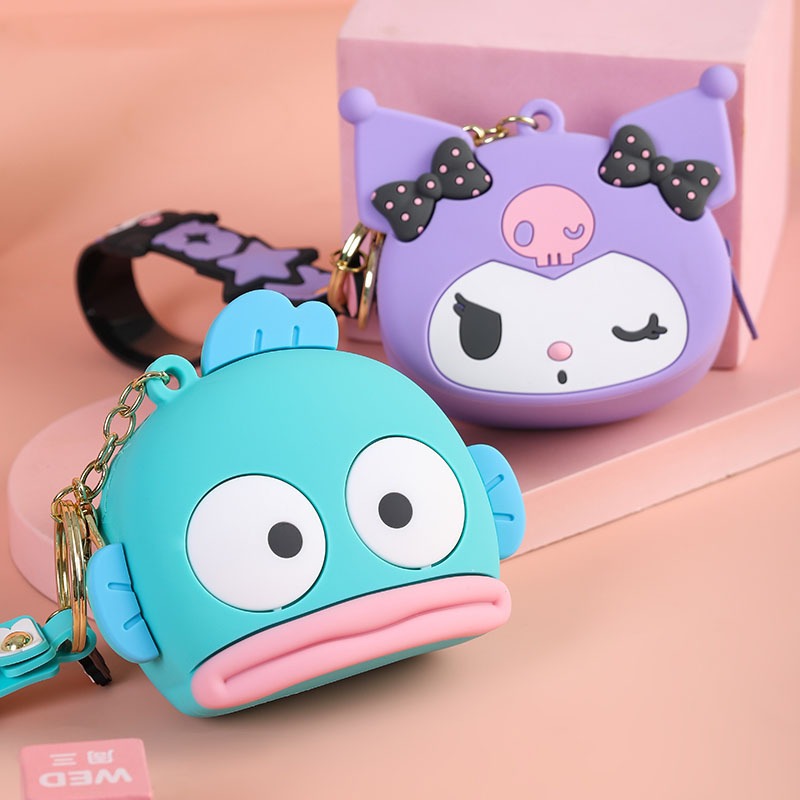 🐰 กระเป๋าใส่เหรียญ  ซิลิโคน SANRIO งานแท้ ก้นหนา สามารถ  ใส่เคส Air pod มีป้ายและสติกเกอร์งานแท้ ขนาดประมาณ 10×7.5×5 cm