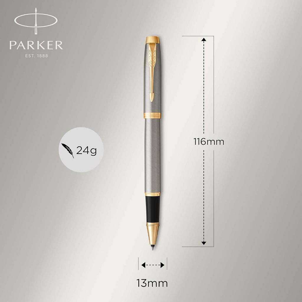 Parker قلم رولر IM ستانلس ‏0.7 مم أسود مع حفر الاسم — صورة 2