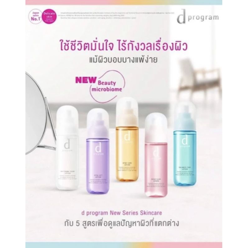 🔥d Program Microbiome Beauty Lotion 125ml./Emulsion สูตร Acne / Moist / Balance / Vital Act / Whiten