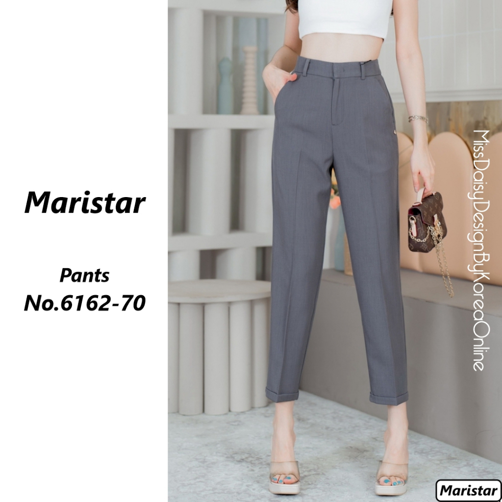 Maristar กางเกงขายาว 9 ส่วน No.6162 ผ้า Polyester 93％ ＋ Spandex 7％ เนื้อผ้ายืดได้