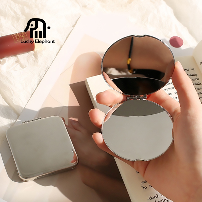 LuckyE กระจกพกพา กระจกพับ กระจกสไตล์เกาหลี ขนาดกระทัดรัด