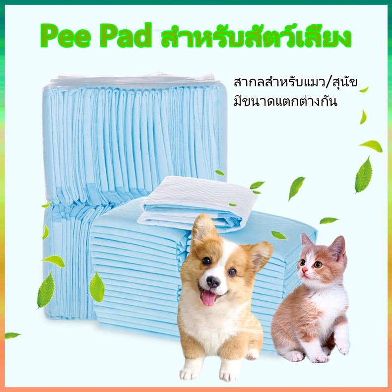 แผ่นรองฉี่สุนัข ต่อต้านแบคทีเรีย ผ้ารองฉี่ ถาดรองฉี่สุนัข ช่วยฝึกขับถ่าย ซึมซับได้ดี กักเก็บกลิ่น ห้องน้ำหมา ทรายแมว