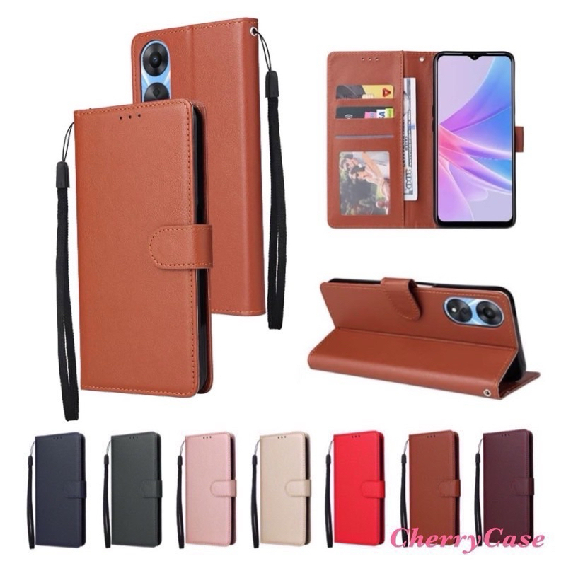 เคสหนังฝาพับ Oppo A60/A18 4G/A38 4G/A58 4G/A78 4G/A78 5G/A98 5G มีช่องใส่นามบัตร