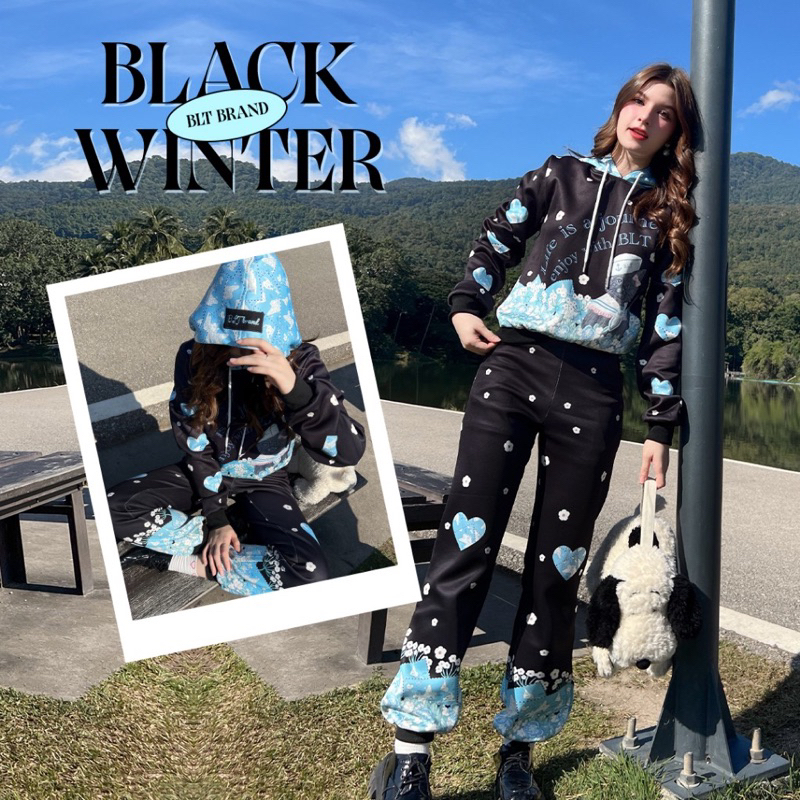 💎พร้อมส่ง💎BLT🩵ชุดวอร์ม Black Winter : Set