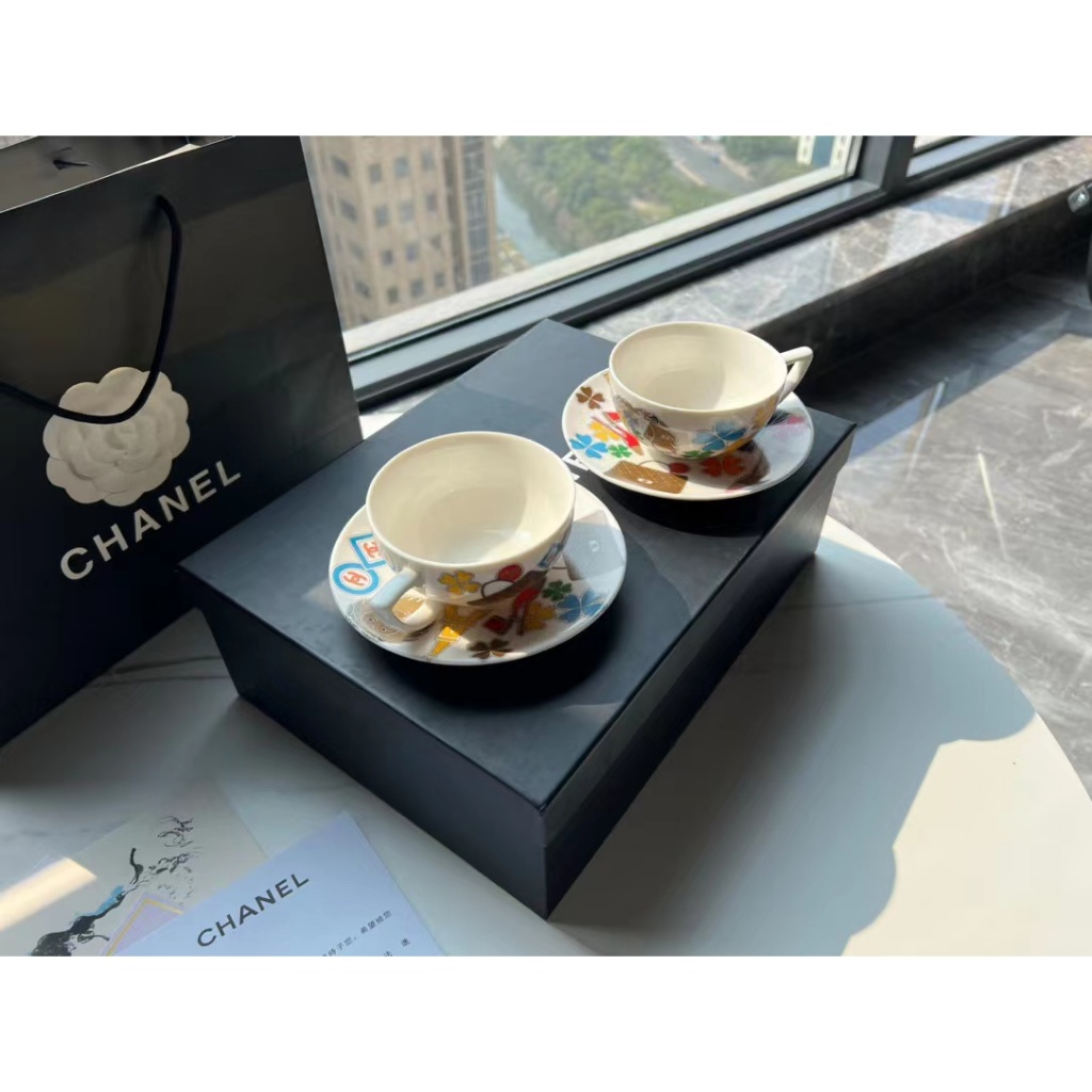CHANEL Chanel coffee cup saucer set advanced light luxury afternoon cup saucer