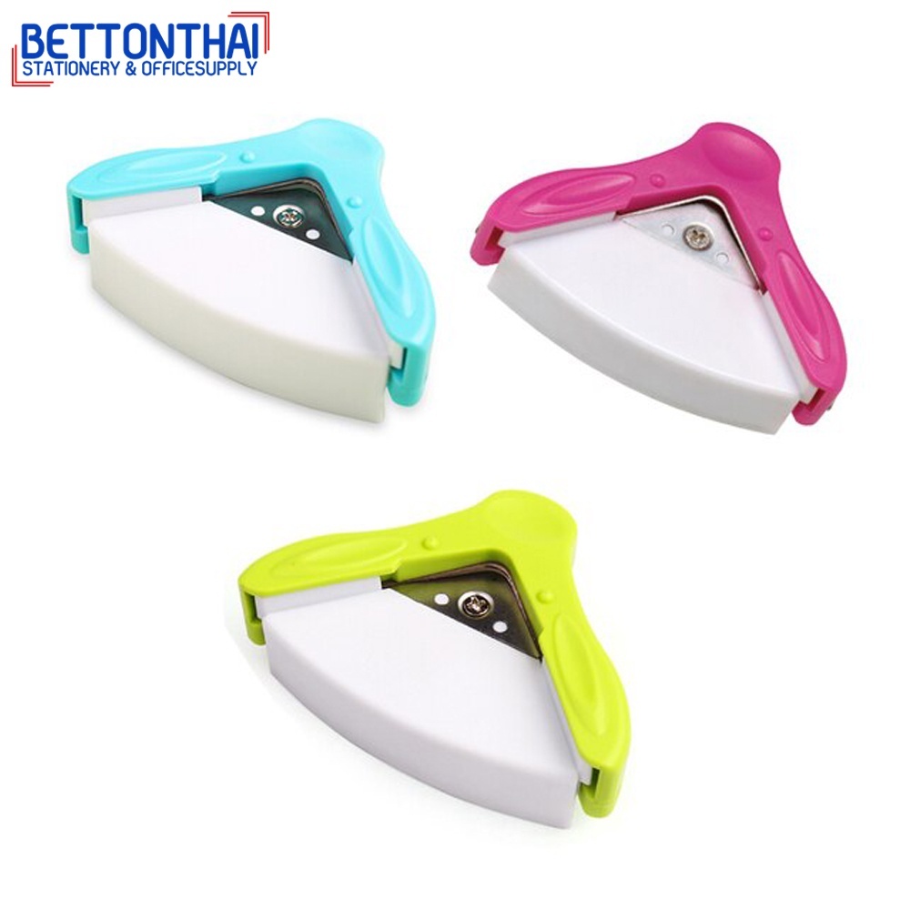 Kw-trio 9Z194 ที่ตัดมุมกระดาษการ์ด Corner Rounder Punch (สีชมพู) R5 5มม.Border Punch Scrapbooking งา
