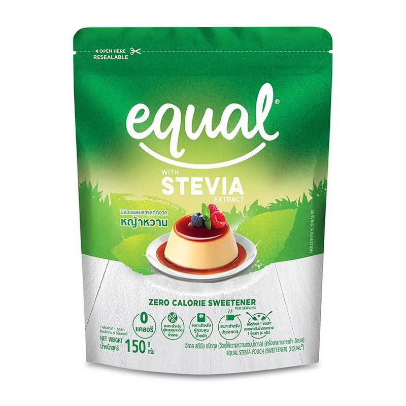 Equal stevia with stevia extract 150g. สตีเวีย พร้อมส่ง