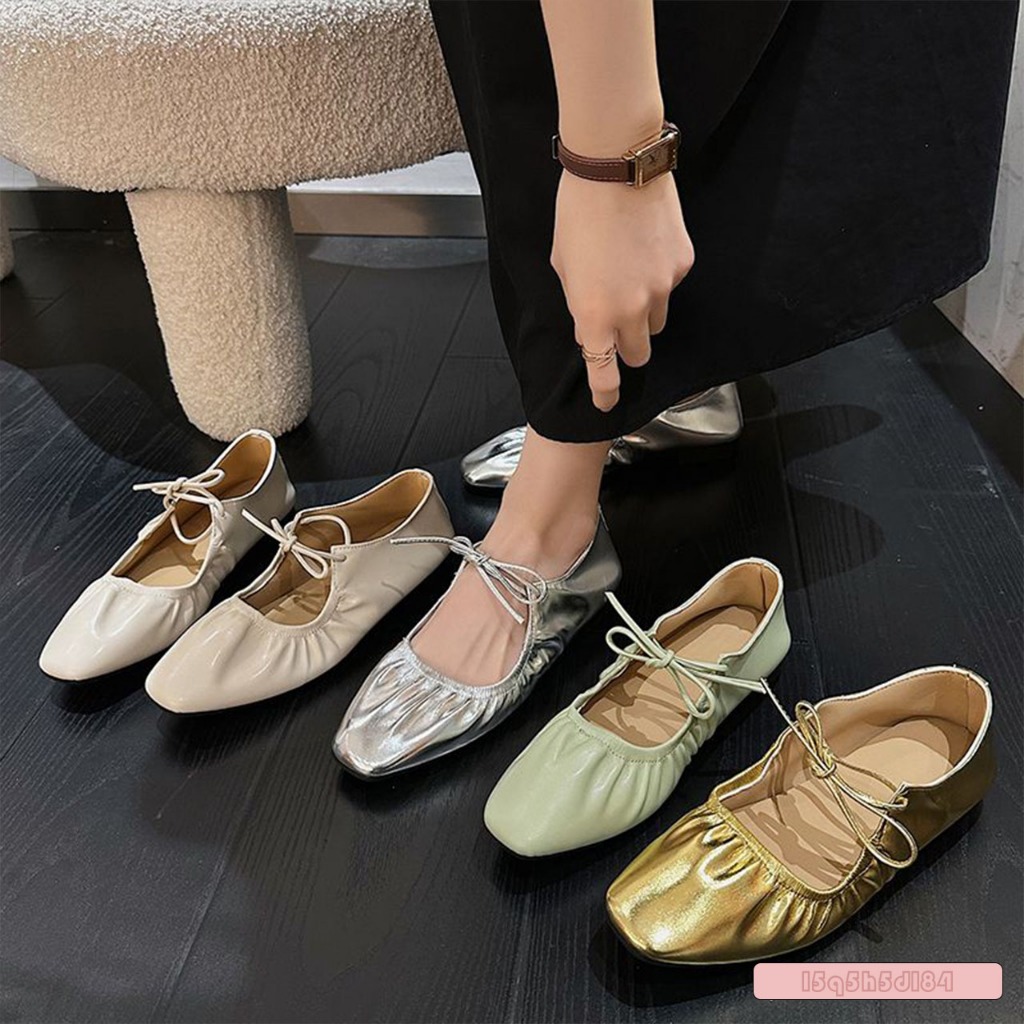 Hot sale！รองเท้าแมรี่ สวมใส่สบาย เข้ากับทุกการแต่งกาย แบบเรียบง่าย ป้องกันการลื่น