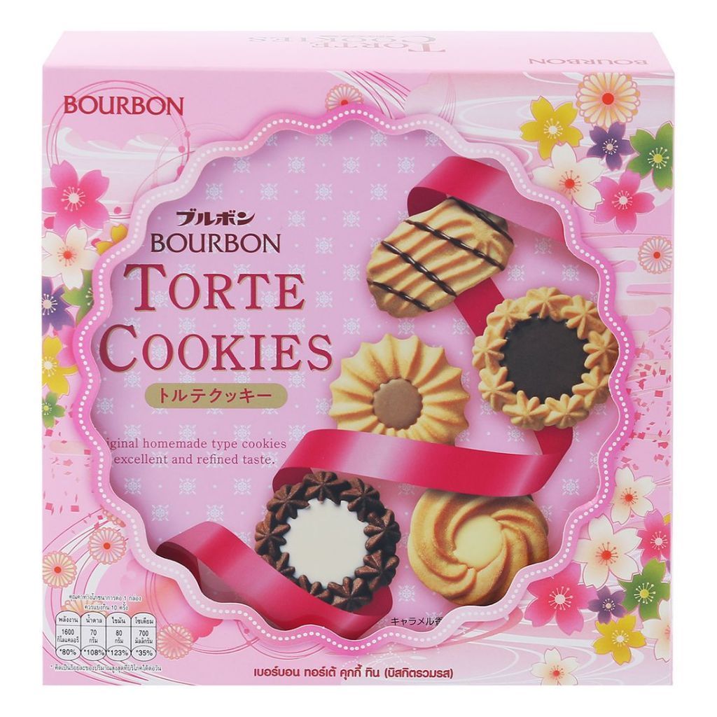 Bourbon Torte Cookies Tin เบอร์บอน ทอร์เต้ คุกกี้ ทิน คุกกี้รวมรส 310 กรัม