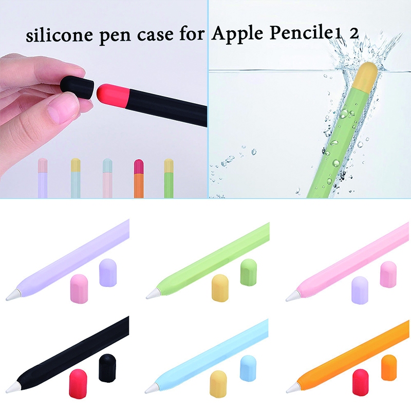 เคสปากกาสไตลัส ซิลิโคน หลากสี อุปกรณ์เสริม สําหรับ Apple Pencil 2 Pencil 1 silicone pen case for Apple pencile ปลอกปากกา