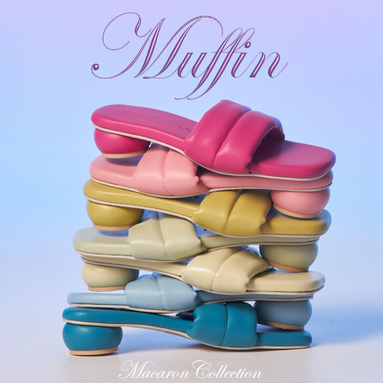 MUFFIN - MARSHMELLOW สี COLORFUL รองเท้าส้นมาการองน้องใหม่ สูง 1.5 นิ้ว